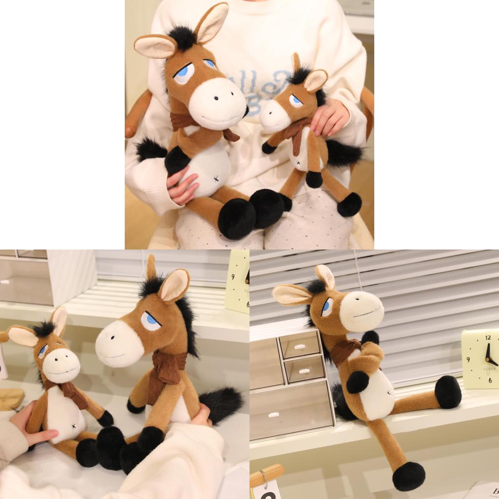 Plush Donkey Toy With Soft Pp Cotton Filling For Kids And Teens Gift