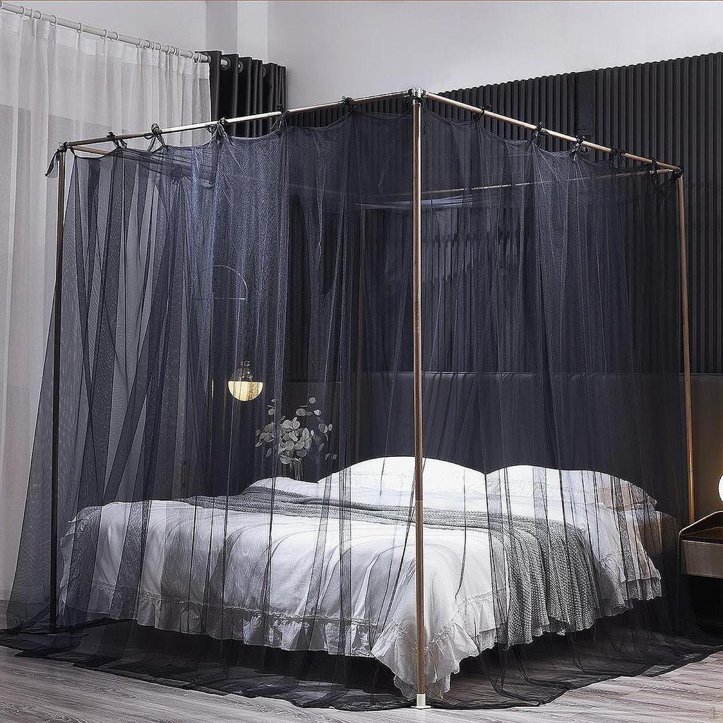 4 Corner Post Bed Canopy Net Drape Tent Cozy Curtains Netting Hanging Valance