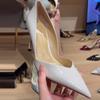 Fashion Women's Fall New Thin Heel Shoes Fashion Pointy Toe Shallow Mouth Slip-off Anti-slip Wear-resistant High Heels