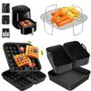 Square 23cm Silicone Waffle Mold for Air Fryer, Air Fryer Basket,Grill Rack Accessories for 5-8L Ecotec COSORI 5.5L 6L, Phi S 6.