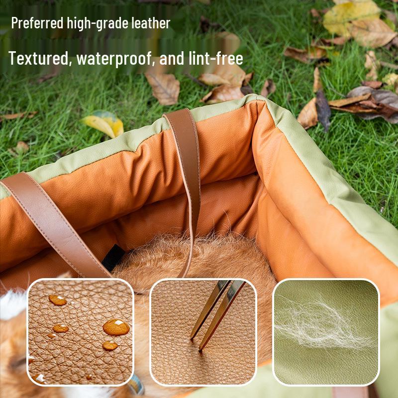 Portable Water-Resistant Pet Bed: Travel-Friendly Dog & Cat Nest, Dirt-Resistant, Removable, Washable.
