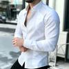 Trendy Geometric Pattern Long-sleeve Men's Shirt, Versatile for Daily and Smart Casual Looks.