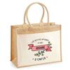 Beach Bag - PLANETEE - Jute with Pocket The Affairs of a Hellish Josiane - Cotton - 43x33 Cm - Shoulder Strap