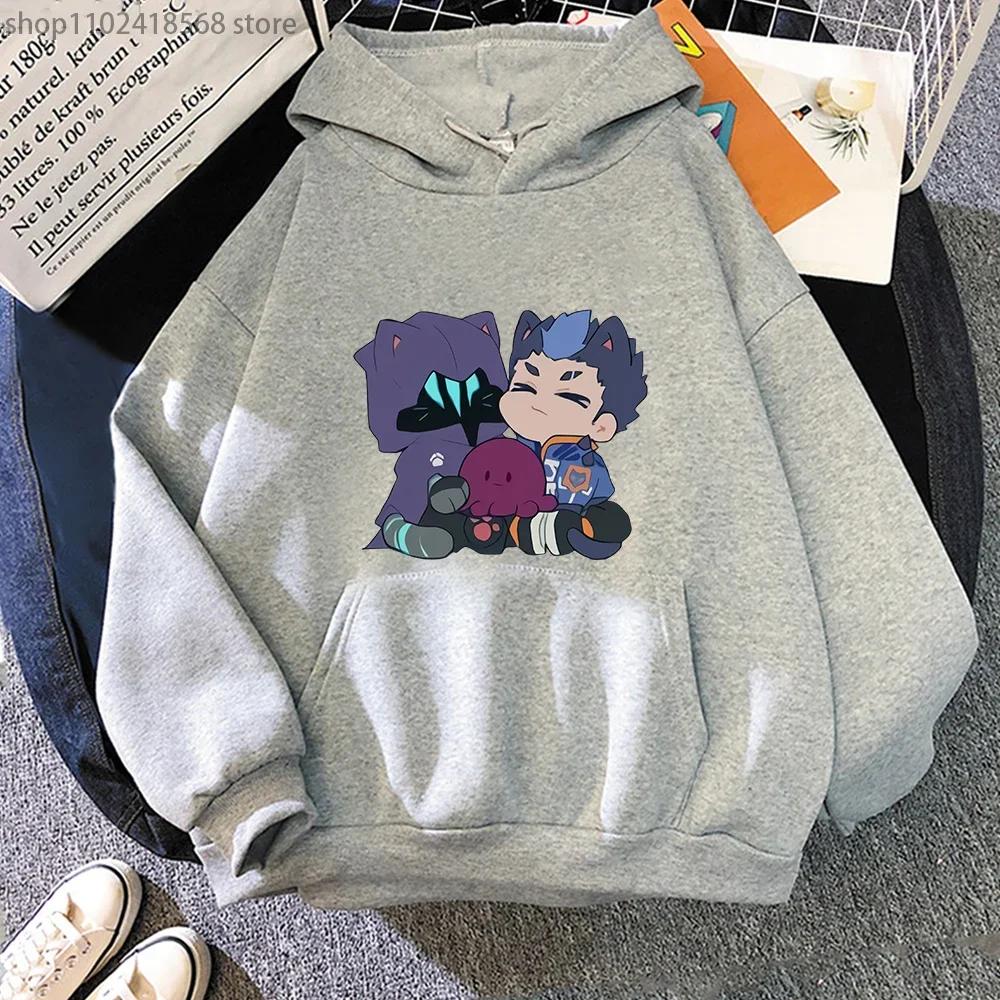 Omen Cartoon Cute VALORANT Hoodie Men Clothes Winter Fashion Women Tops Boys Girls Game Sweatshirt  Hoodies
