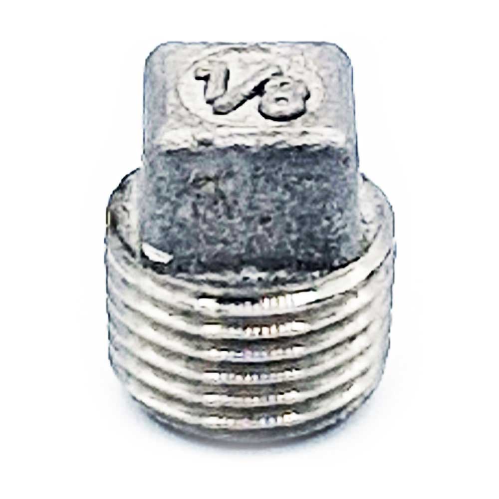 1/8” Mz Rimmed Plug, Stainless Steel