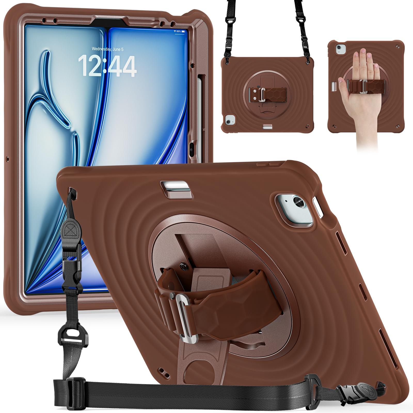 Rotējošs rokas siksniņas futrālis priekš iPad