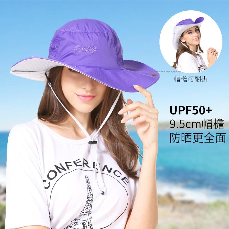Sunscreen light and UV protection sun hat spring and summer outdoor beach outing big brim hat women's big brim