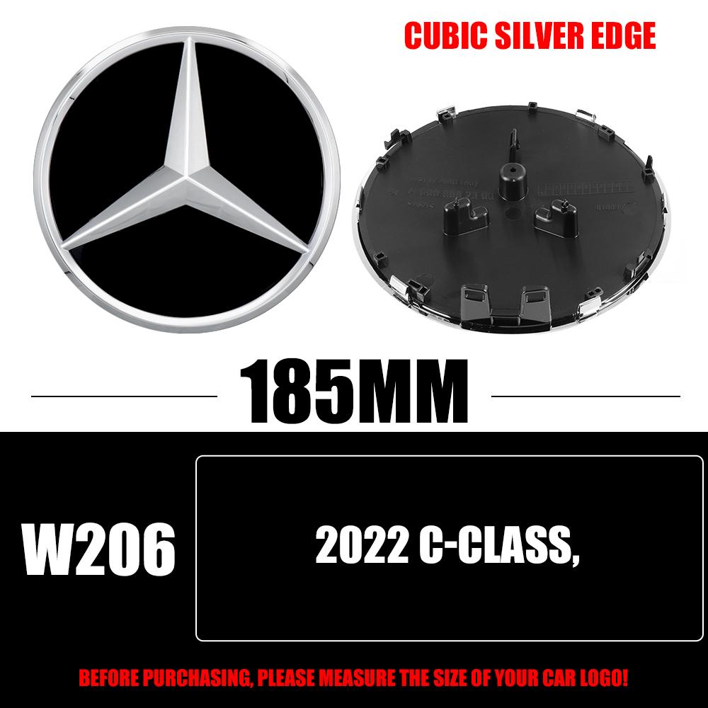 3D ABS Car Emblem Front Grille Badge Replacement Decoration Cover For Mercedes Benz Auto Modification Accessories