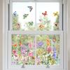 Colorful Butterfly Flowers Window Sticker Electrostatic Wall Decal Double Sided PVC Glass Stickers DIY Home Bedroom Decoration