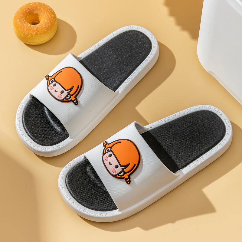 Indoor slippers women's summer home non-slip bath home cute bathroom can wear couple slippers men