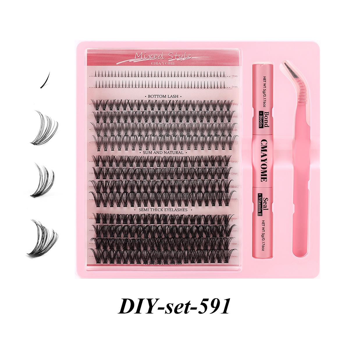 

320 Tufts D Song Single Tufts False Eyelashes 5-16Mmdiy Segmented Grafting Plume Thick Eyelashes