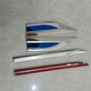 Universal 4Pcs Stainless Steel Car Side Body Fender Trims Decoration Mirror polishing