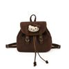Autumn And Winter Suede Children'S Backpack Casual Solid Color Boys And Girls Backpack Cartoon Cute Travel Schoolbag