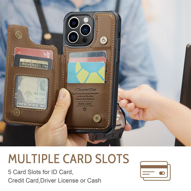 Flip Leather Phone Case For iPhone 17 Pro Max 16E 16 Plus 15 14 13 12 11 X XS XR SE 2022 Samsung S25 FE S24 Ultra S23 S22 S21 Wallet Card Back Cover