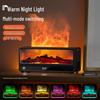 Remote-Controlled Retro Fireplace Aroma Diffuser with Seven-Color Flame and Humidifier
