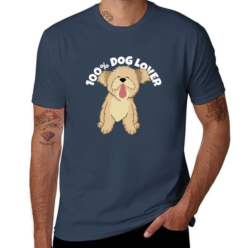 100 Dog Lover TShirt Relaxed Fit Casual Short Sleeve Top