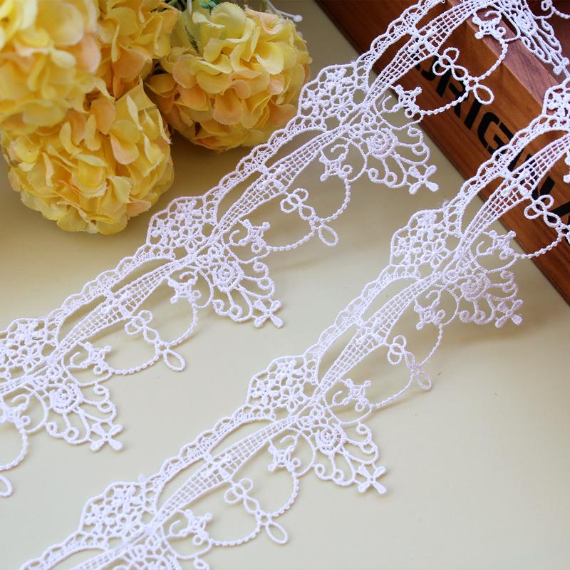 Off-white Water-soluble Embroidery Lace Trim for DIY Lolita Fashion, 4cm Wide