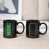 Color Changing Coffee Cups Creative Battery Magic Mug Positive Energy Color Ceramic Discoloration Tea Water Bottle Novelty Gifts