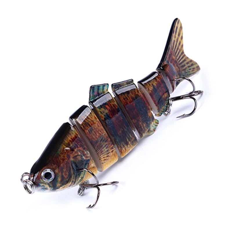 FTK 1 Stück 8,4 cm – 19 g, 6 Abschnitte, mehrteiliger Köder für kleine Fische, Schwimmköder, Barracuda-Köder