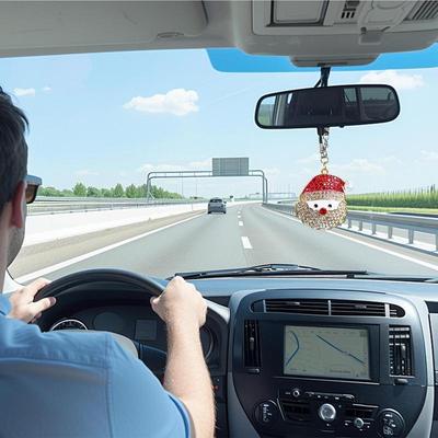 Rearview Mirror Charm 2D Alloy Decor Vintage Decorative Ornament For Car Party Bedroom Festival Vehicle Holiday Hallway Home
