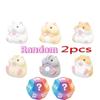 Random Blind Box Cute Fatty Milky Soft Hamster Flocking Plush Dolls Squeeze Anti Stress Relief Squishy Collect Ornaments
