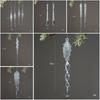 New Crystal Clear Christmas Tree Ornaments Glitter Hanging Party Holiday Decor Transparent Acrylic Icicle Decorations