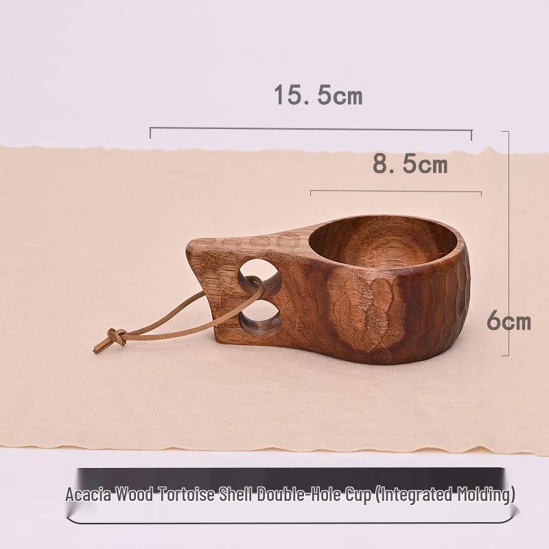 Walnut Finland Wooden Milk Cup - Creative, Portable Outdoor Design
