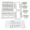 4Pcs Boat Trailer Bunk Brackets Kit 8in Galvanized Iron 2 Layer Crossmember Hardware Adjustable Height
