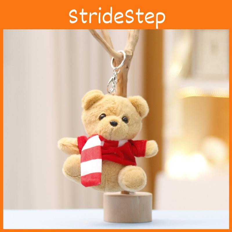 Cute Plush Soft Scarf Bear Stuffed Toy Keychain Adorable Gift Kid And Collect