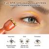 Purple Sandalwood Roller Massager Lotus Seedpod Beauty Professional Brass Facial Gua Sha Tool Eye Relaxation Spot Meridians
