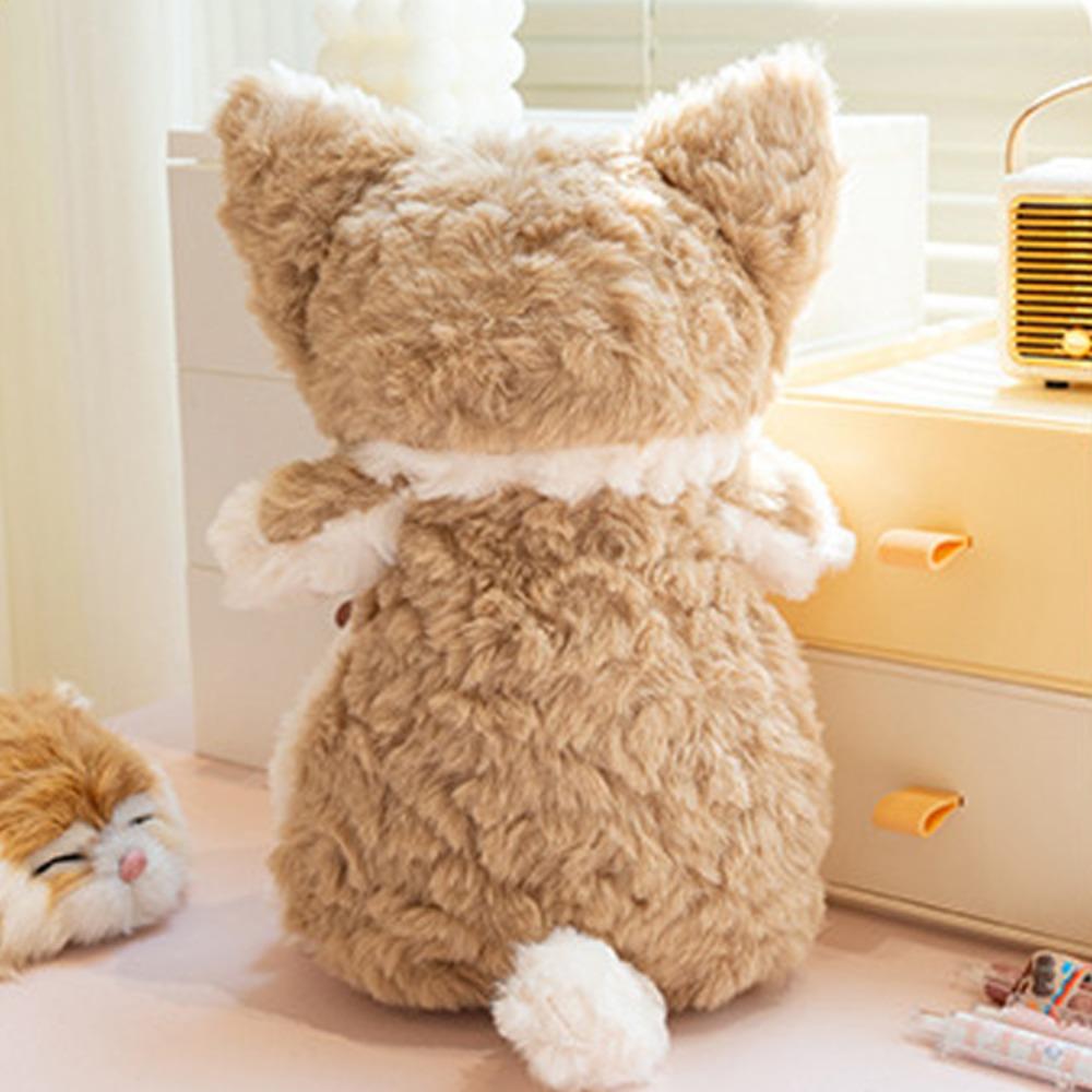 Simulated Little Dog Doll Pencil Bag Plush Little Dog Pen Pouch Dog Doll Stationery Bag  Stationery