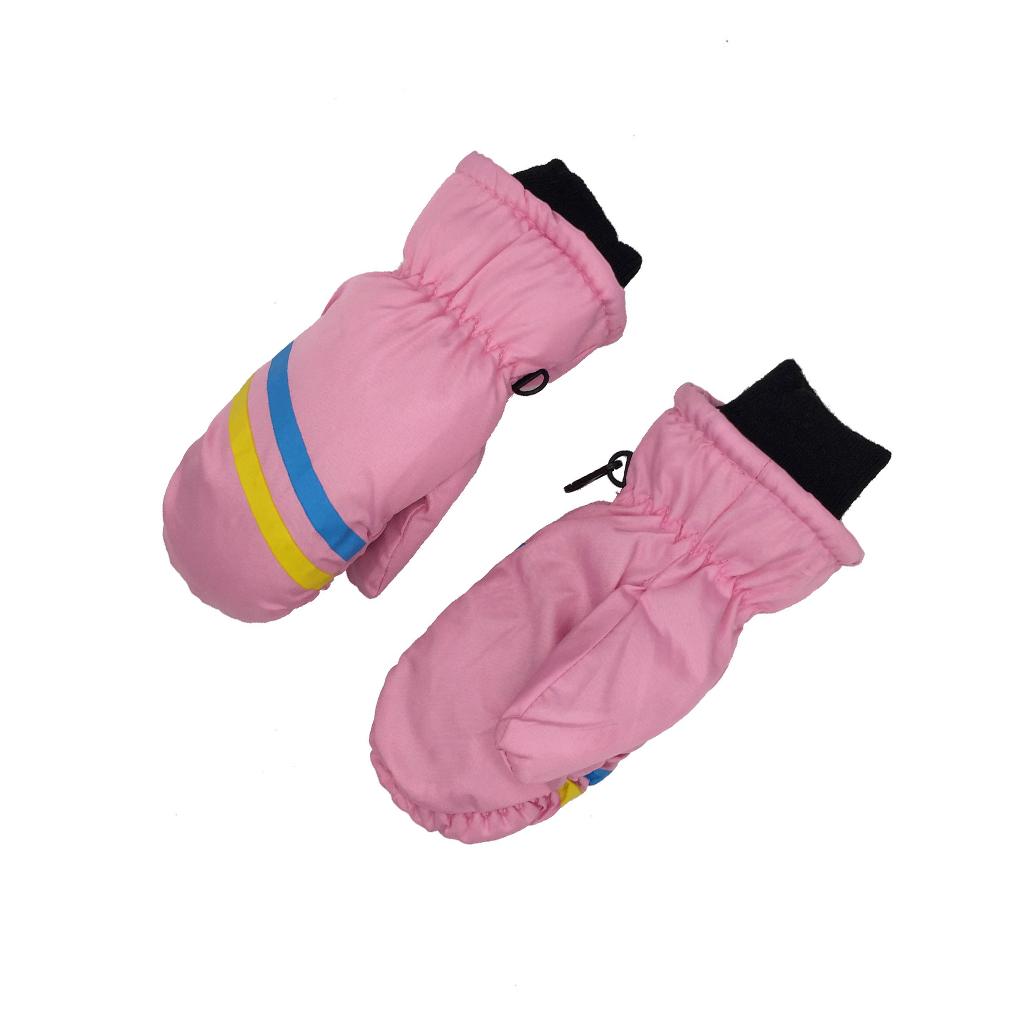 2Pcs Ski Mittens Winter Warm-Keeping Waterproof Gloves Full-Fingers Hand Warmers Kids Hiking Climbing Motorcycle Cycling