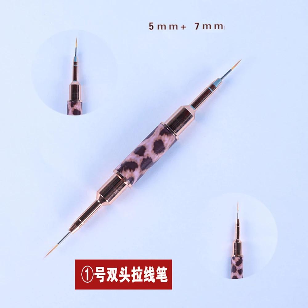 Black Nail Art Liner Brushes 5Sizes Painting Nail Design Pen /8/12/20/25mm Drawing Tool for Long Lines Thin Details Manicure Pen
