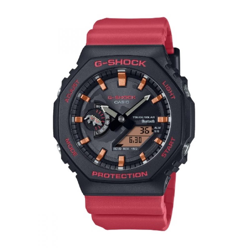 

Casio [часы на солнечных батареях с Bluetooth] G Shock G Shock, модель сотрудничества с фондом Чарльза Дарвина, красный X черный Ga B2100cd 1a4jr