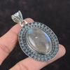 925 Sterling Silver Pendant Gemstone Pendant Unique Vintage Pendant Silver Jewelry Handmade Pendant Gift For Him