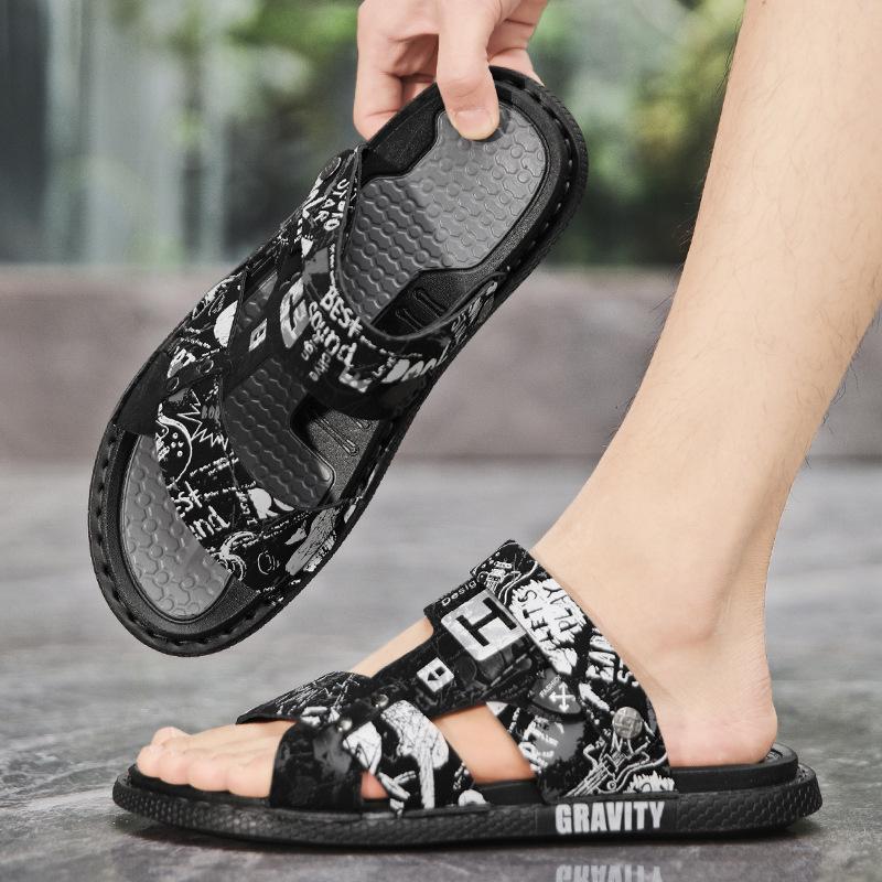 Sandals Men's Outer Wear 2024 New Summer Popular Dual-purpose Non-slip Winter Sports Driving Beach Cool Slippers Tide