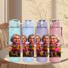 1PC Two Elderly Old Ladies Portrait Print 750ml Color Plastic Sports Water Bottle Leakproof Flip Straw Lid Suitable for Sports Office Home Use