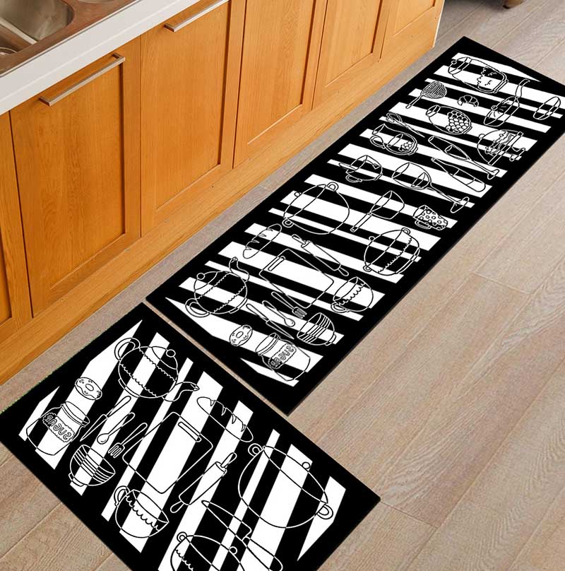 Kitchen Mat Cheaper Anti-slip Modern Area Rugs Living Room Balcony Bathroom Printed Carpet Doormat Hallway Geometric Bath Mat