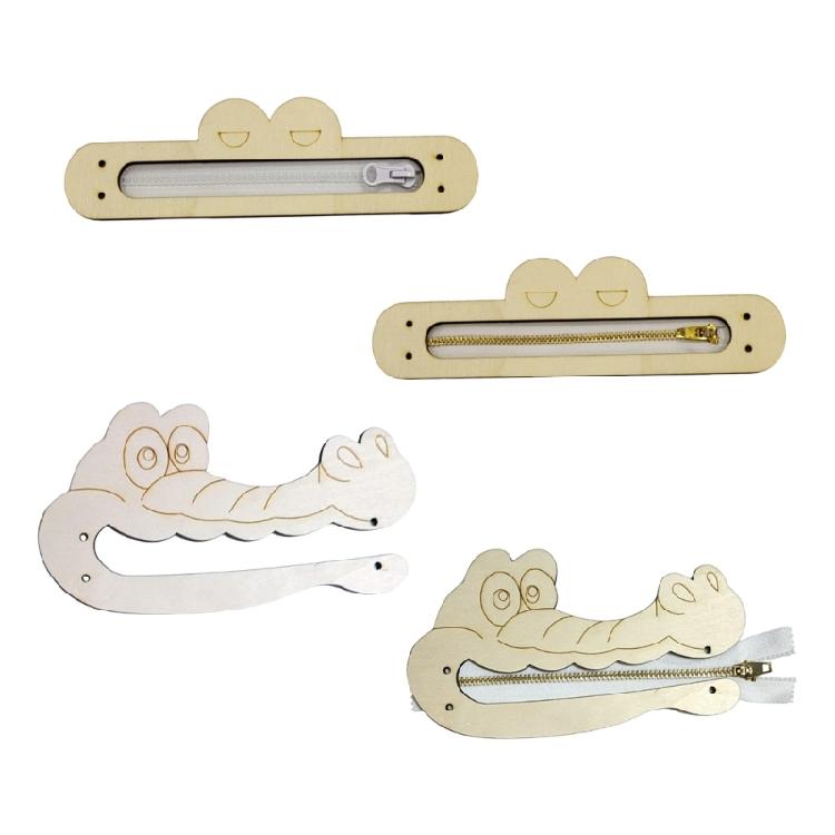Wood Sensory Boards for Kids Early Learning and Skill Development Zip Children Brain Game Motor Skills