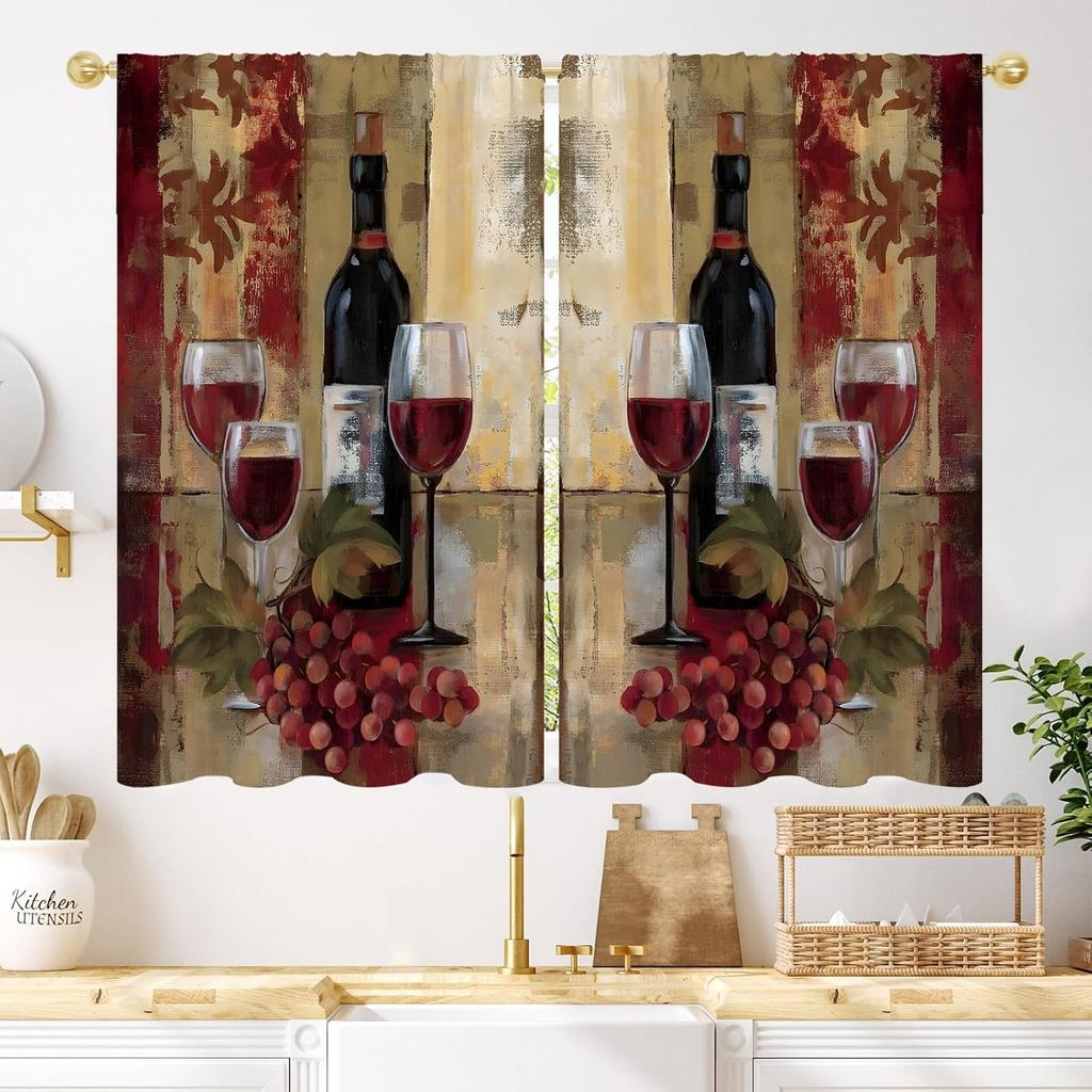 Purple Floral Butterfly Lilac Window Curtains Spring Flower Summer Girls Nature Garden Plant Drapes Treatment Curtain Polyester With Rod Pocket