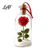Glass Snow Decoration Recordable Christmas Message in A Bottle Voice Recording Holiday Keepsake with Exchange Gift Ideas Playback Cork Snowy