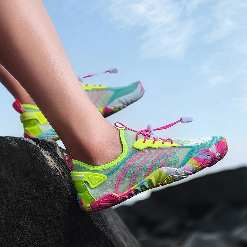 Fashion Summer Upstream Wading Shoes Five Fingers Beach Barefoot Colorful Sandals Men Women Pool Swimming Portable Aqua Sneakers Unisex