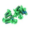 12pcs Mountain Bike Disc Brake Rotor Bolts Alloy Steel Bicycle Brake Disc Screw T25 M5x10mm BoltsGreen