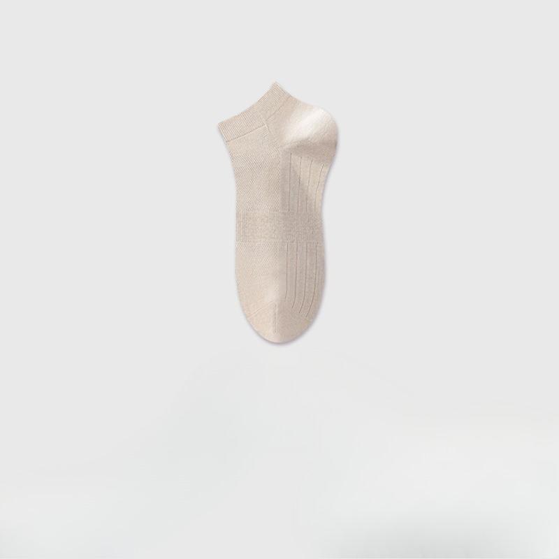 Plus-size Men's Short Socks, Mesh Cotton Socks, Summer Thin 10A Antibacterial, Deodorizing, Sweat-absorbing, Size 45 Mid-calf Socks