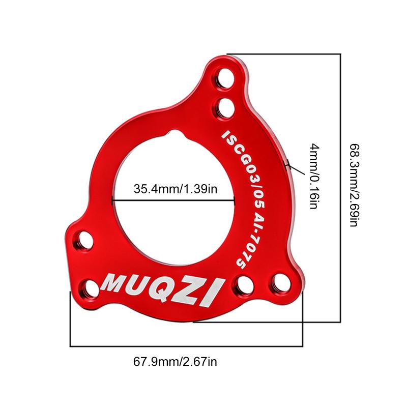 Aluminum Alloy Bicycle Chain Protector ISCG ISCG 03/05 Bike Adapter Bottom Bracket Chain Guide Plate Adapter with Screws