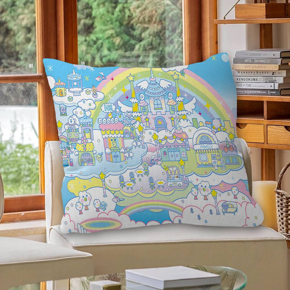 Tamagotchi Cut Friend Office Cushion Pillowcase Car Cushion CoverXCM Lumbar Pillowcase Sofa Pillowcover