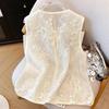 New vest vest, thin retro sleeveless vest, embroidered vest top for women's summer