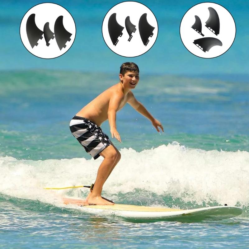 3Pcs Surfs Fin Set High Performances PVC Surfboards Fin Surfboards Thruster Fin Water Sports Accessories
