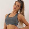 Seamless Polka Dot Racerback Yoga Tank: Women's High-End Sports Bra with Cups.