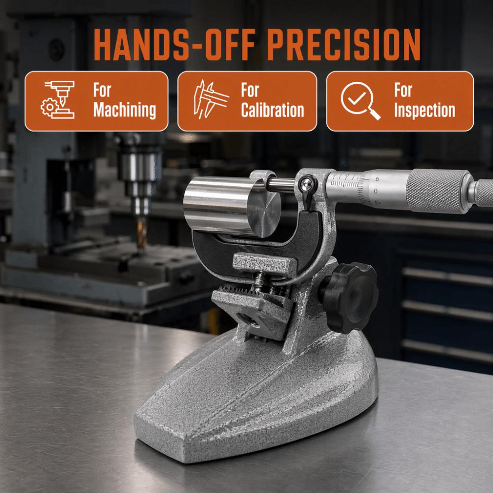 Stable Measuring Support Micrometer Bracket Base Micrometer Fixing Tool  Secure Fixing Use
